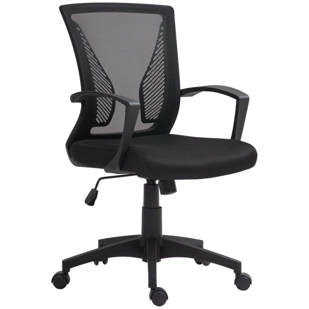 Bürostuhl höhenverstellbar mit Kippfunktion bis 120kg belastbar Schwarz – Produktfoto zeigt modernes Design, hochwertige Materialien und funktionale Eigenschaften ideal für Wohn- oder Arbeitsbereiche. Perfekt als Einrichtungsinspiration oder zur Produktpräsentation in einem Onlineshop.