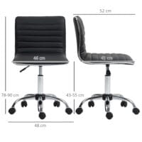 Bürostuhl höhenverstellbar mit Rollen bis 120kg belastbar Schwarz – Produktfoto zeigt modernes Design, hochwertige Materialien und funktionale Eigenschaften ideal für Wohn- oder Arbeitsbereiche. Perfekt als Einrichtungsinspiration oder zur Produktpräsentation in einem Onlineshop.