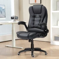 Bürostuhl höhenverstellbar Wippfunktion Home-Office Schwarz – Produktfoto zeigt modernes Design, hochwertige Materialien und funktionale Eigenschaften ideal für Wohn- oder Arbeitsbereiche. Perfekt als Einrichtungsinspiration oder zur Produktpräsentation in einem Onlineshop.