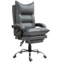 Bürostuhl Liegefunktion ergonomisch mit Fussstütze Dunkelgrau – Produktfoto zeigt modernes Design, hochwertige Materialien und funktionale Eigenschaften ideal für Wohn- oder Arbeitsbereiche. Perfekt als Einrichtungsinspiration oder zur Produktpräsentation in einem Onlineshop.