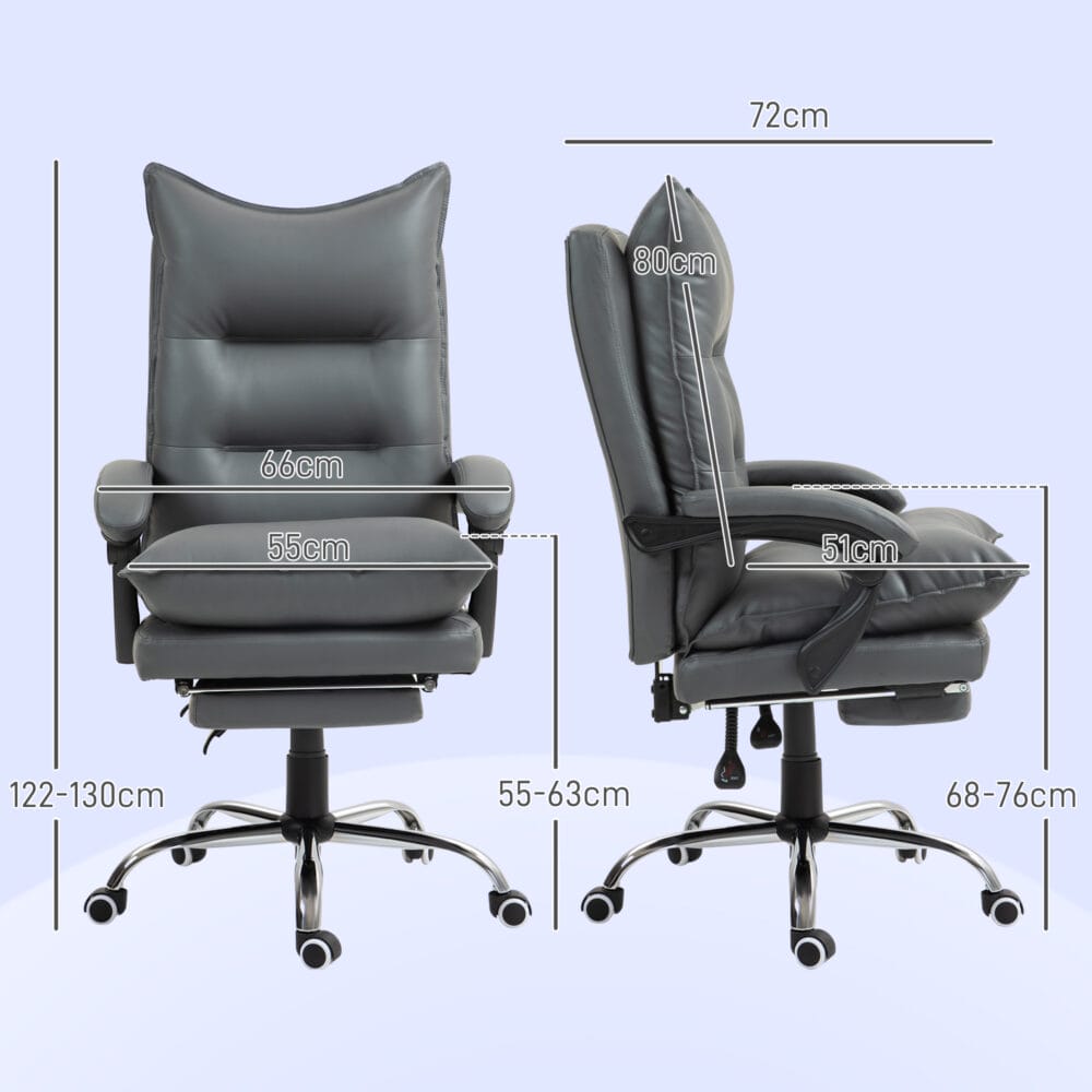 Bürostuhl Liegefunktion ergonomisch mit Fussstütze Dunkelgrau – Produktfoto zeigt modernes Design, hochwertige Materialien und funktionale Eigenschaften ideal für Wohn- oder Arbeitsbereiche. Perfekt als Einrichtungsinspiration oder zur Produktpräsentation in einem Onlineshop.