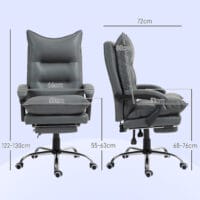 Bürostuhl Liegefunktion ergonomisch mit Fussstütze Dunkelgrau – Produktfoto zeigt modernes Design, hochwertige Materialien und funktionale Eigenschaften ideal für Wohn- oder Arbeitsbereiche. Perfekt als Einrichtungsinspiration oder zur Produktpräsentation in einem Onlineshop.