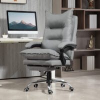Bürostuhl Liegefunktion ergonomisch mit Fussstütze Hellgrau – Produktfoto zeigt modernes Design, hochwertige Materialien und funktionale Eigenschaften ideal für Wohn- oder Arbeitsbereiche. Perfekt als Einrichtungsinspiration oder zur Produktpräsentation in einem Onlineshop.