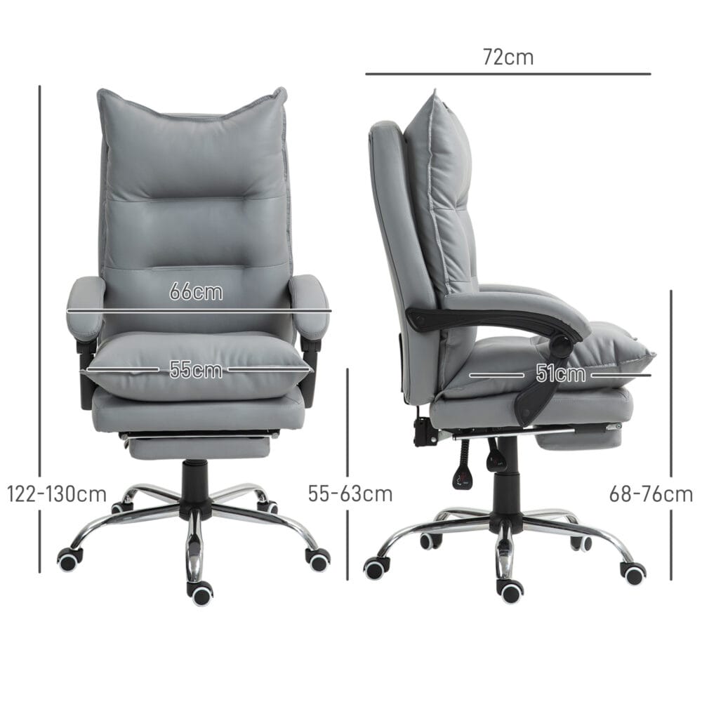 Bürostuhl Liegefunktion ergonomisch mit Fussstütze Hellgrau – Produktfoto zeigt modernes Design, hochwertige Materialien und funktionale Eigenschaften ideal für Wohn- oder Arbeitsbereiche. Perfekt als Einrichtungsinspiration oder zur Produktpräsentation in einem Onlineshop.