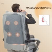 Bürostuhl mit Massage- & Liegefunktion höhenverstellbar mit Fussstütze Hellgrau – Produktfoto zeigt modernes Design, hochwertige Materialien und funktionale Eigenschaften ideal für Wohn- oder Arbeitsbereiche. Perfekt als Einrichtungsinspiration oder zur Produktpräsentation in einem Onlineshop.