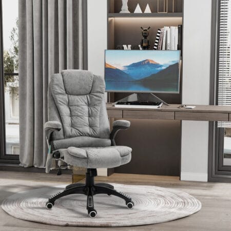 Bürostuhl Massagefunktion höhenverstellbar ergonomisch Grau – Produktfoto zeigt modernes Design, hochwertige Materialien und funktionale Eigenschaften ideal für Wohn- oder Arbeitsbereiche. Perfekt als Einrichtungsinspiration oder zur Produktpräsentation in einem Onlineshop.