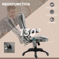 Bürostuhl Massagefunktion höhenverstellbar ergonomisch Grau – Produktfoto zeigt modernes Design, hochwertige Materialien und funktionale Eigenschaften ideal für Wohn- oder Arbeitsbereiche. Perfekt als Einrichtungsinspiration oder zur Produktpräsentation in einem Onlineshop.