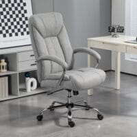 Bürostuhl mit Kopfstütze & Wippfunktion höhenverstellbar Hellgrau – Produktfoto zeigt modernes Design, hochwertige Materialien und funktionale Eigenschaften ideal für Wohn- oder Arbeitsbereiche. Perfekt als Einrichtungsinspiration oder zur Produktpräsentation in einem Onlineshop.