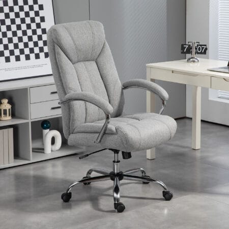 Bürostuhl mit Kopfstütze & Wippfunktion höhenverstellbar Hellgrau – Produktfoto zeigt modernes Design, hochwertige Materialien und funktionale Eigenschaften ideal für Wohn- oder Arbeitsbereiche. Perfekt als Einrichtungsinspiration oder zur Produktpräsentation in einem Onlineshop.
