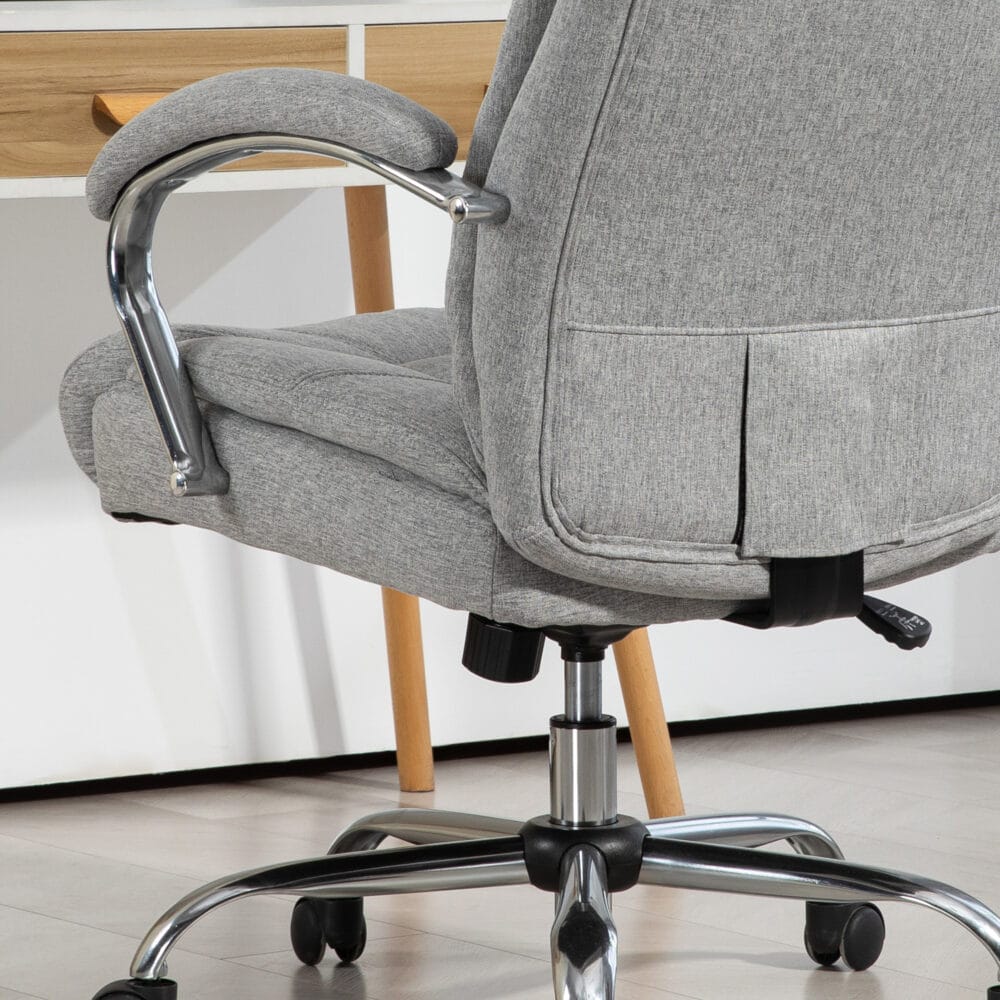 Bürostuhl mit Kopfstütze & Wippfunktion höhenverstellbar Hellgrau – Produktfoto zeigt modernes Design, hochwertige Materialien und funktionale Eigenschaften ideal für Wohn- oder Arbeitsbereiche. Perfekt als Einrichtungsinspiration oder zur Produktpräsentation in einem Onlineshop.