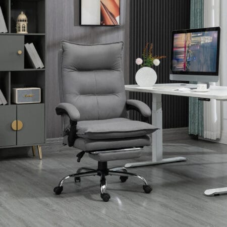Bürostuhl mit Massagefunktion höhenverstellbar Dunkelgrau – Produktfoto zeigt modernes Design, hochwertige Materialien und funktionale Eigenschaften ideal für Wohn- oder Arbeitsbereiche. Perfekt als Einrichtungsinspiration oder zur Produktpräsentation in einem Onlineshop.