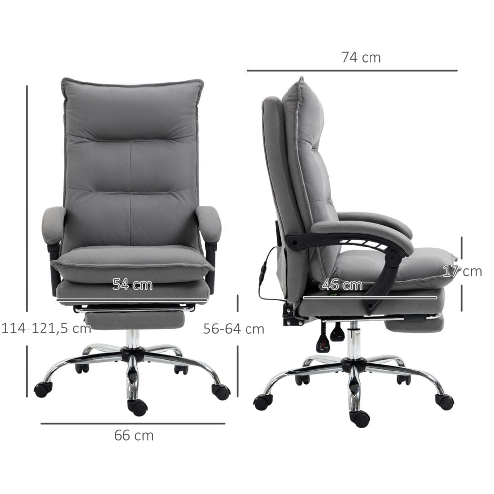 Bürostuhl mit Massagefunktion höhenverstellbar Dunkelgrau – Produktfoto zeigt modernes Design, hochwertige Materialien und funktionale Eigenschaften ideal für Wohn- oder Arbeitsbereiche. Perfekt als Einrichtungsinspiration oder zur Produktpräsentation in einem Onlineshop.