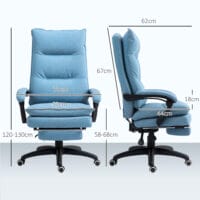Bürostuhl mit Massagefunktion höhenverstellbar mit Fussstütze & Timer Blau – Produktfoto zeigt modernes Design, hochwertige Materialien und funktionale Eigenschaften ideal für Wohn- oder Arbeitsbereiche. Perfekt als Einrichtungsinspiration oder zur Produktpräsentation in einem Onlineshop.