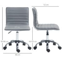 Bürostuhl ohne Armlehnen höhenverstellbar Büro Hellgrau – Produktfoto zeigt modernes Design, hochwertige Materialien und funktionale Eigenschaften ideal für Wohn- oder Arbeitsbereiche. Perfekt als Einrichtungsinspiration oder zur Produktpräsentation in einem Onlineshop.
