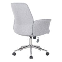 Bürostuhl Schreibtischstuhl Drehstuhl in Grau mit stufenloser Sitzhöhenverstellung, ergonomischer Stoffpolsterung, 360° Drehfunktion und stabilen Doppellaufrollen für weiche Böden. Ideal für Büro und Homeoffice.