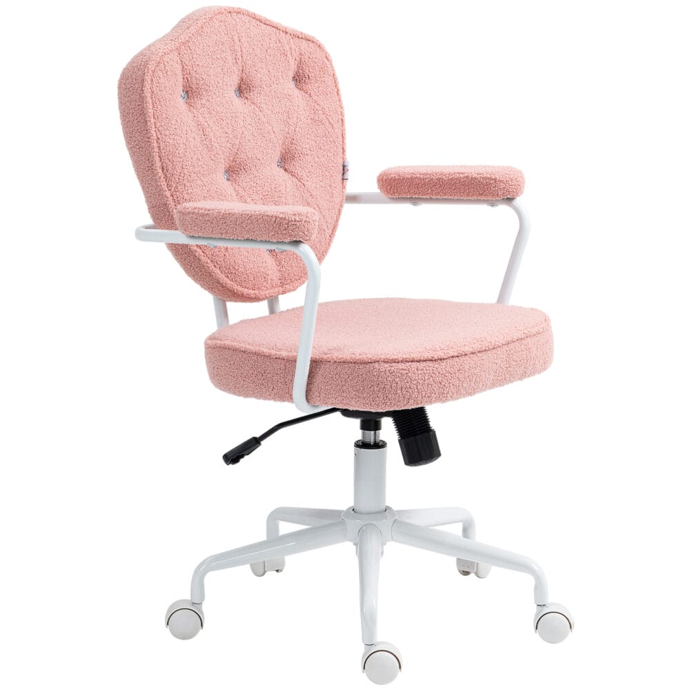 Bürostuhl Teddybärvlies höhenverstellbar Rosa – Produktfoto zeigt modernes Design, hochwertige Materialien und funktionale Eigenschaften ideal für Wohn- oder Arbeitsbereiche. Perfekt als Einrichtungsinspiration oder zur Produktpräsentation in einem Onlineshop.