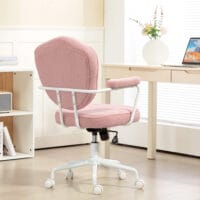 Bürostuhl Teddybärvlies höhenverstellbar Rosa – Produktfoto zeigt modernes Design, hochwertige Materialien und funktionale Eigenschaften ideal für Wohn- oder Arbeitsbereiche. Perfekt als Einrichtungsinspiration oder zur Produktpräsentation in einem Onlineshop.
