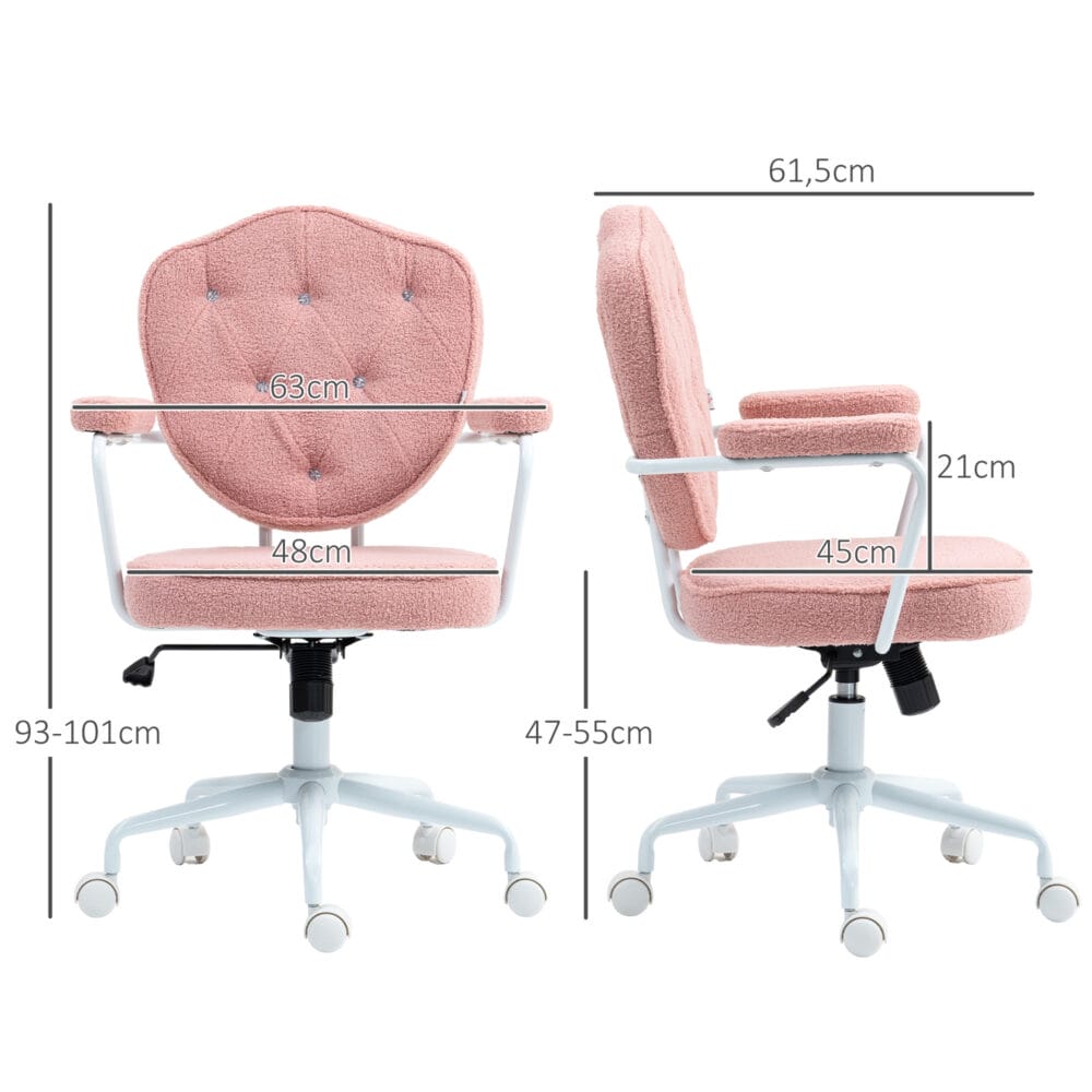 Bürostuhl Teddybärvlies höhenverstellbar Rosa – Produktfoto zeigt modernes Design, hochwertige Materialien und funktionale Eigenschaften ideal für Wohn- oder Arbeitsbereiche. Perfekt als Einrichtungsinspiration oder zur Produktpräsentation in einem Onlineshop.
