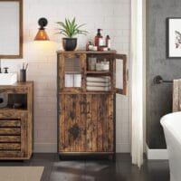 Buffet Kommode Anrichte verstellbar Wohnzimmer Braun Schwarz