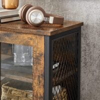 Buffet Kommode Anrichte verstellbar Wohnzimmer Braun Schwarz