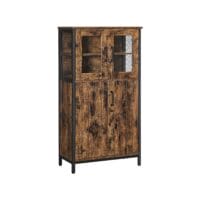 Buffet Kommode Anrichte verstellbar Wohnzimmer Braun Schwarz