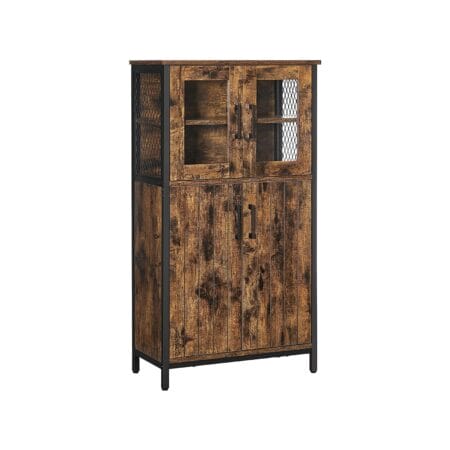 Buffet Kommode Anrichte verstellbar Wohnzimmer Braun Schwarz