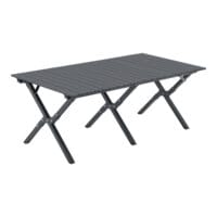 Graues Camping Gartenmöbelset Caltagirone, 5-teilig, mit komfortablen Sitzmöglichkeiten und Tisch, ideal für unterwegs.