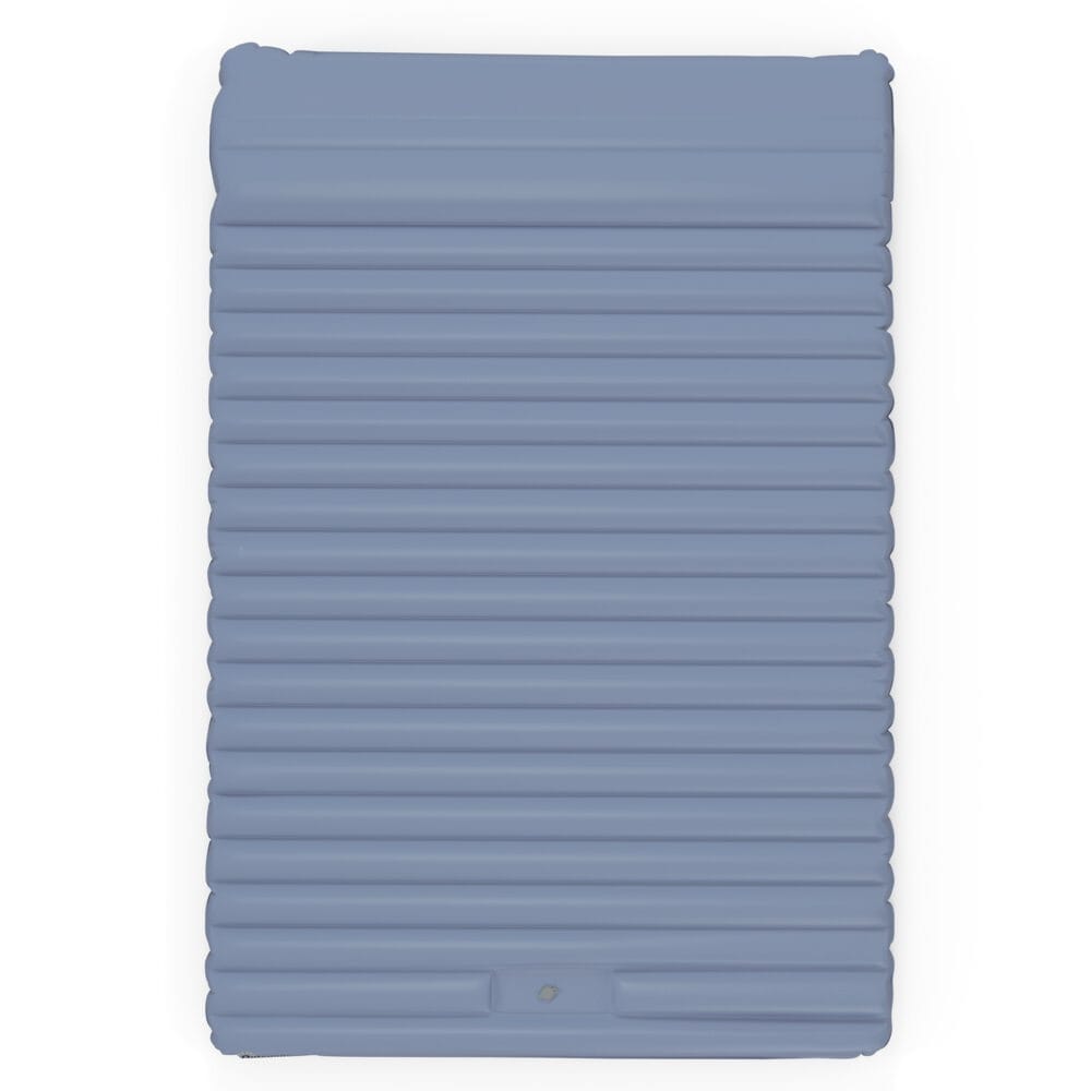 Camping Isomatte selbstaufblasend für 2 Personen, bis 150 kg, Farbe Blau.