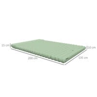 Camping Isomatte selbstaufblasend für 2 Personen, bis 150 kg, Farbe Grün.
