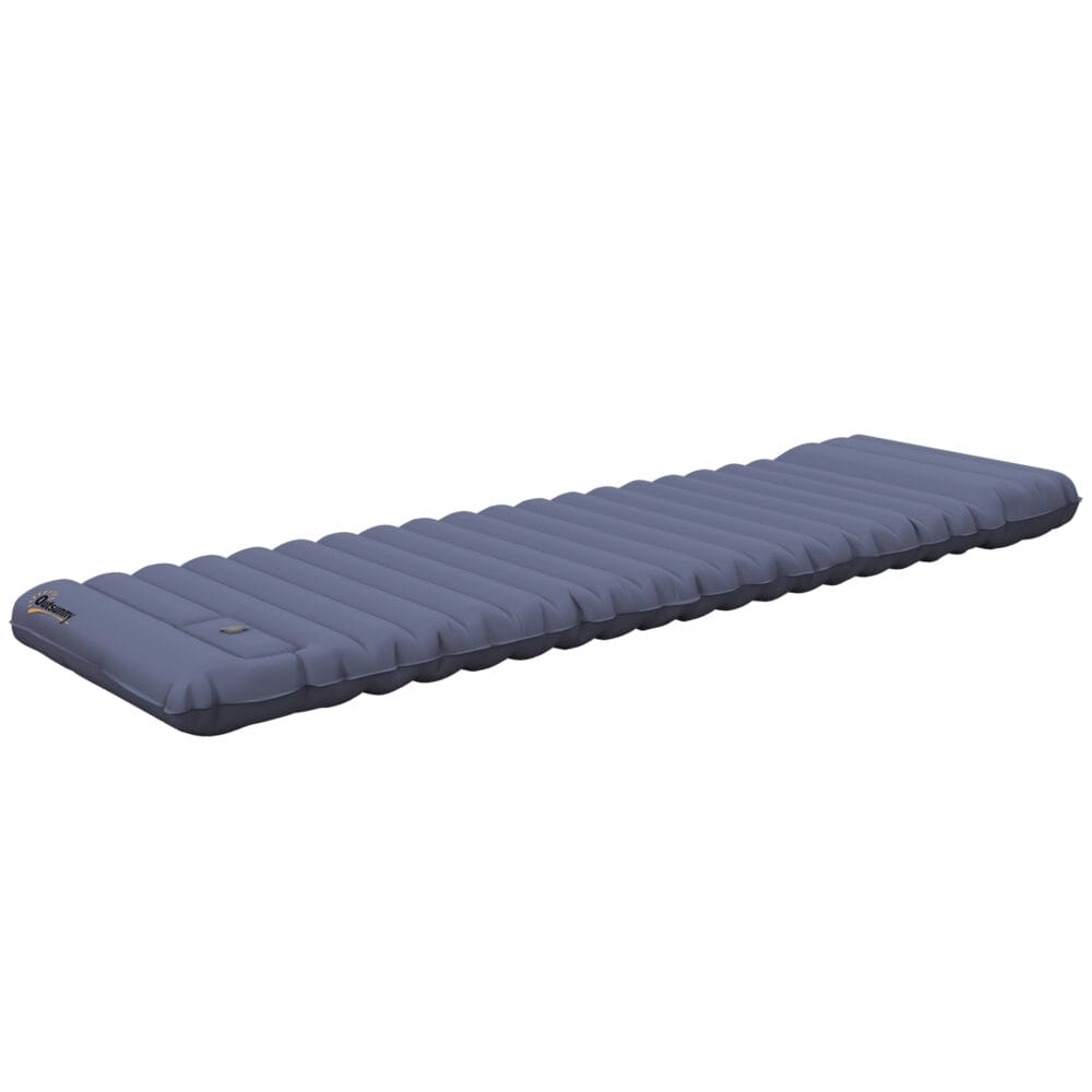 Camping Isomatte wasserabweisend, bis 80 kg, mit Tragetasche, Farbe Blau.