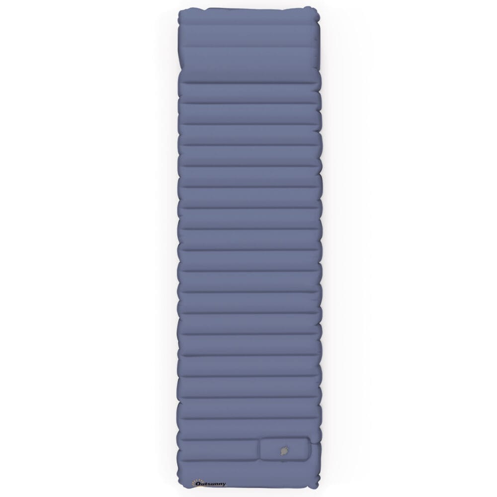 Camping Isomatte wasserabweisend, bis 80 kg, mit Tragetasche, Farbe Blau.