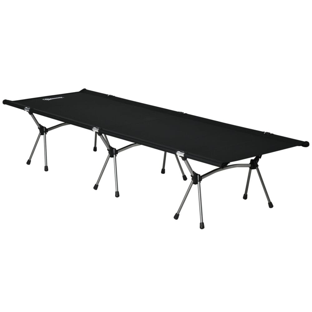 Campingbett klappbar aus Aluminium, bis 150 kg belastbar, leicht & stabil.