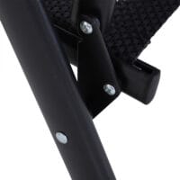 Campingstühle 2er-Set, faltbar, 58x64x94 cm, belastbar bis 120 kg, Farbe Schwarz.