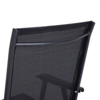 Campingstühle 2er-Set, faltbar, 58x64x94 cm, belastbar bis 120 kg, Farbe Schwarz.
