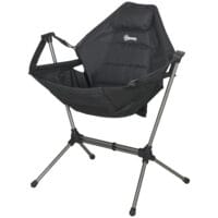 Campingstuhl faltbar, belastbar bis 120 kg, aus Oxford-Material, Farbe Schwarz.