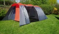 Campingzelt 6 Personen Kuppelzelt rot/grau