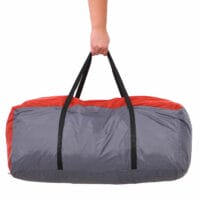 Campingzelt 6 Personen Kuppelzelt rot/grau