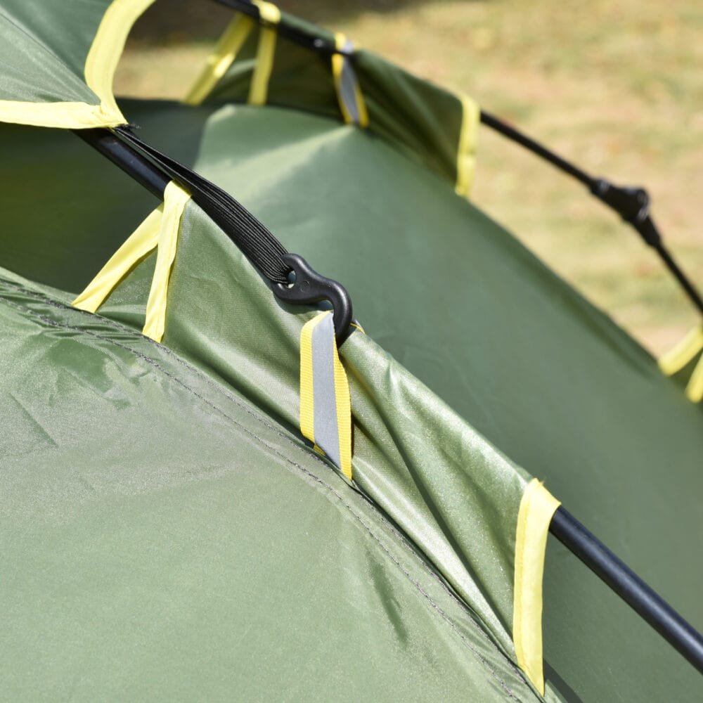 Campingzelt 210x210x140 cm, für 2 Erwachsene + 1 Kind, wasserdicht.