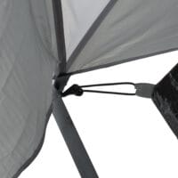 Campingzelt für 2–3 Personen, wetterfest mit Transporttasche, Farbe Grau.