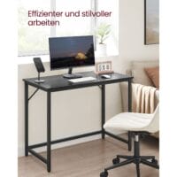 Computertisch Schreibtisch Industriedesign Metall Schwarz