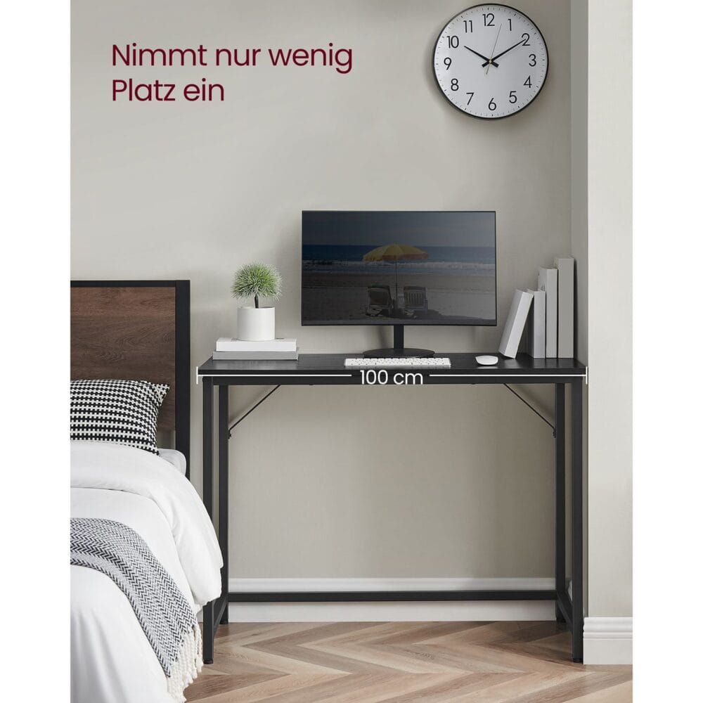 Computertisch Schreibtisch Industriedesign Metall Schwarz