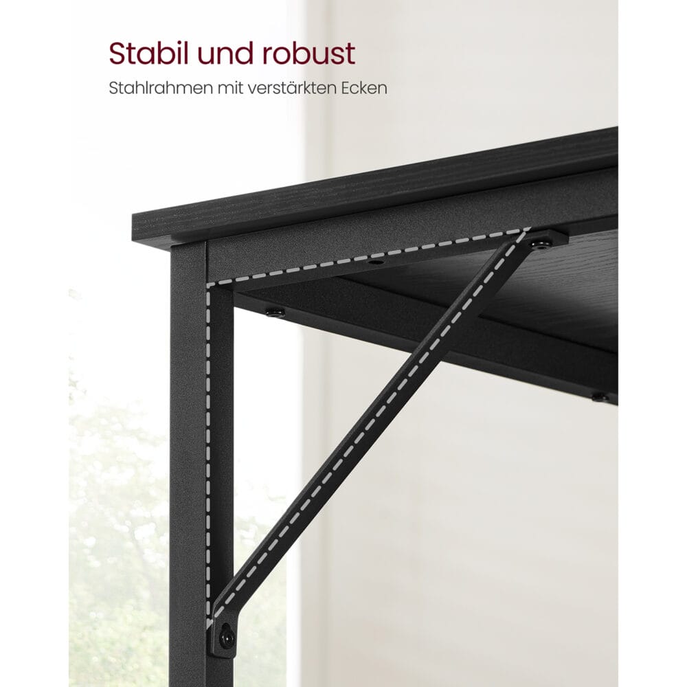 Computertisch Schreibtisch Industriedesign Metall Schwarz
