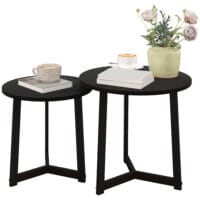 Couchtisch 2er-Set modern Design bis 35kg belastbar Schwarz – Produktfoto zeigt modernes Design, hochwertige Materialien und funktionale Eigenschaften ideal für Wohn- oder Arbeitsbereiche. Perfekt als Einrichtungsinspiration oder zur Produktpräsentation in einem Onlineshop.