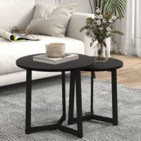 Couchtisch 2er-Set modern Design bis 35kg belastbar Schwarz – Produktfoto zeigt modernes Design, hochwertige Materialien und funktionale Eigenschaften ideal für Wohn- oder Arbeitsbereiche. Perfekt als Einrichtungsinspiration oder zur Produktpräsentation in einem Onlineshop.