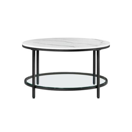 Couchtisch Wohnzimmertisch Marmor Glas Weiss