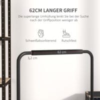 Schwarzes 2er-Set höhenverstellbare Dip Barren (80-100cm), rutschfest für Krafttraining.