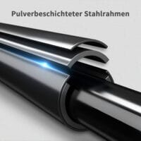 Schwarzes 2er-Set höhenverstellbare Dip Barren (80-100cm), rutschfest für Krafttraining.