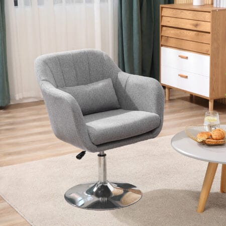 Drehstuhl Retro-Design höhenverstellbar Grau – Produktfoto zeigt modernes Design, hochwertige Materialien und funktionale Eigenschaften ideal für Wohn- oder Arbeitsbereiche. Perfekt als Einrichtungsinspiration oder zur Produktpräsentation in einem Onlineshop.