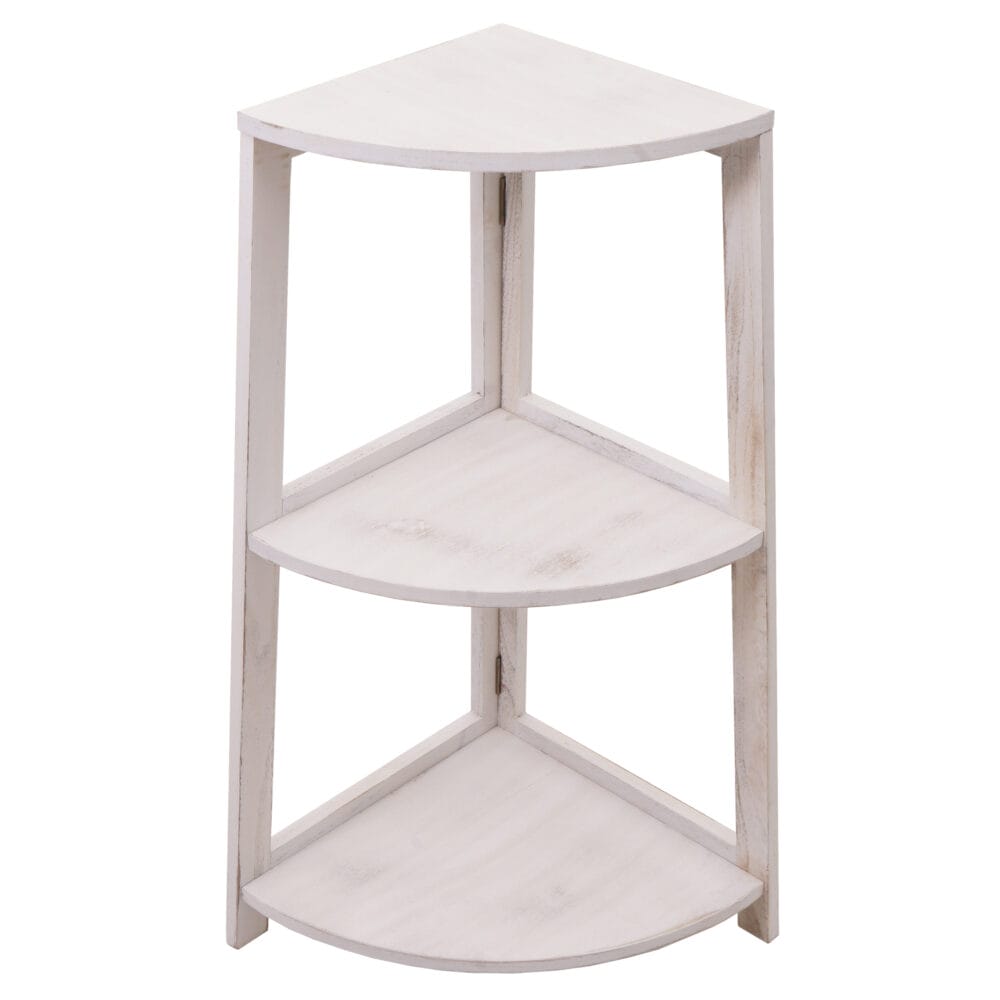 Eckregal JAM-K44 Standregal 80x37x37cm MDF shabby weiss