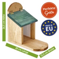 Eichhörnchen Futterstation Walnussblick aus Holz.